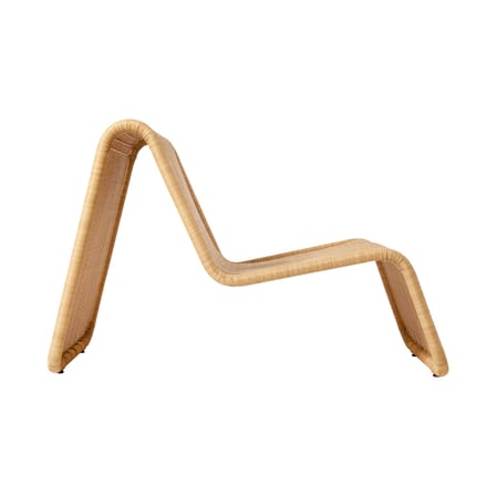 Fauteuil bas P3 OUTDOOR / Rotin synthétique tressé main - Réédition 1964 - Gubi