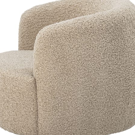 Fauteuil pivotant Bocca tissu beige / Tissu bouclé - Bloomingville