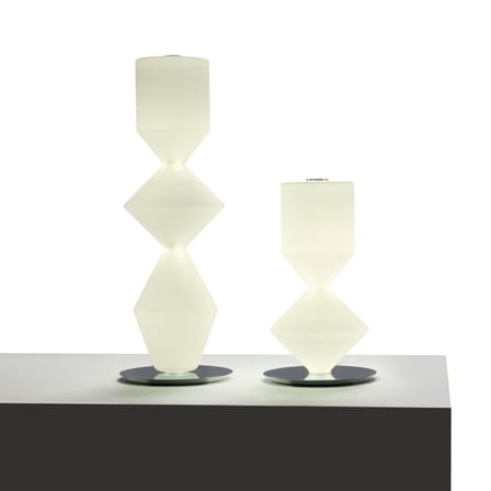 Lampe de table Costantina Opal verre blanc / LED - Small H 47 cm - Mogg