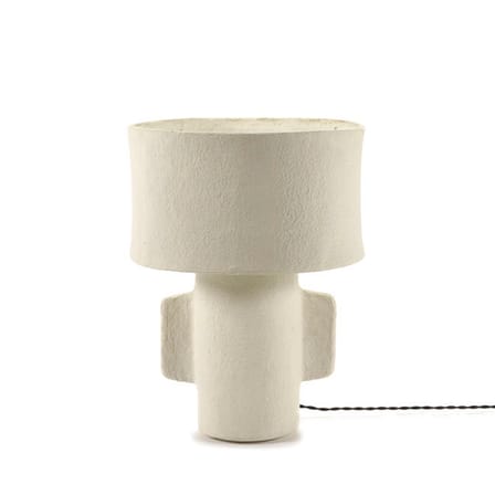 Lampe de table Earth papier blanc / Papier mâché recyclé - Ø 35 x H 47 cm - Serax