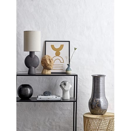 Lampe de table  tissu céramique beige / Lin & terre cuite - H 54 - Bloomingville
