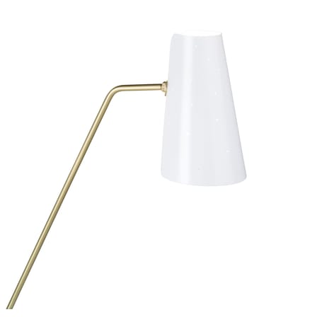 Lampadaire G21 Perforé métal blanc / Liseuse - Réédition 1951, Pierre Guariche - SAMMODE STUDIO