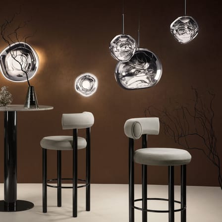 Lampada da parete Melt Surface Mini LED materiale plastico grigio / Plafoniera - Ø 30 cm / Cambia colore - Tom Dixon