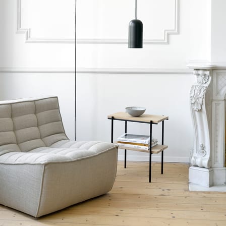 N701 Upholstered armchair textile beige / UK version - Ethnicraft