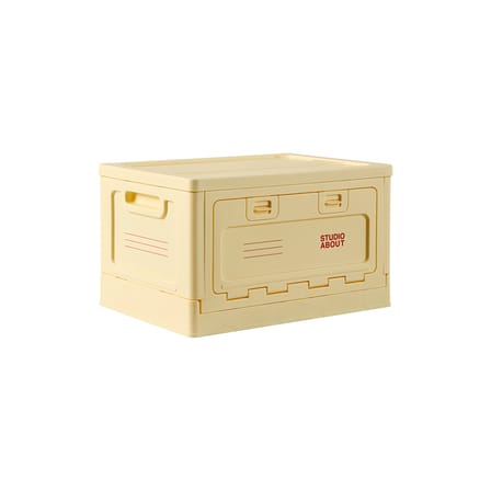 Schachtel Box Medium plastikmaterial gelb / 40 x 29 x H 23,7 cm - stapelbar - STUDIO ABOUT