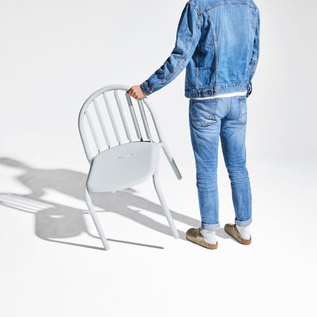 Stapelbarer Stuhl Fred's metall grau - Fatboy