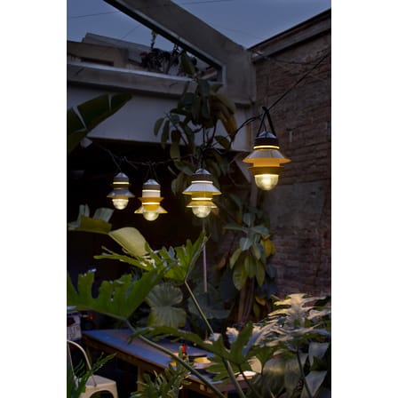 Lampe d'extérieur Santorini verre plastique jaune / à suspendre - Câble avec prise - Marset