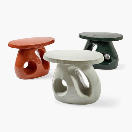 Table d'appoint Amé 10 céramique gris / 52 x 37 x H 45 cm - Serax