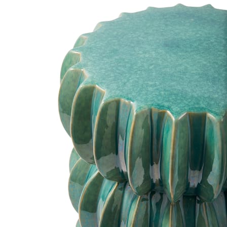 Table d'appoint Pumpkin céramique vert / Ø 33 x H 44,5 cm - POLSPOTTEN