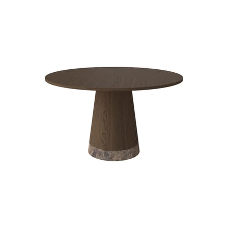 Table ronde Piro bois marron / Ø 125 cm - Base marbre - Bolia