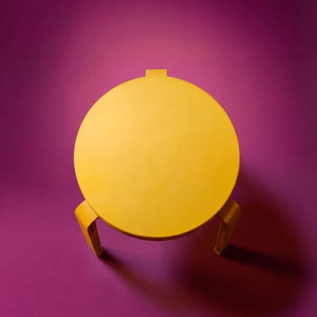 Tabouret empilable Lou Chroma bois jaune / Bois éco-certifié - TIPTOE
