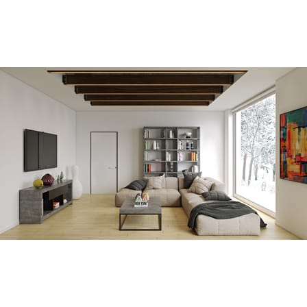 Tavolino Adelaïde legno grigio / 120 x 75 cm x H 38 cm - Melamina effetto cemento - POP UP HOME