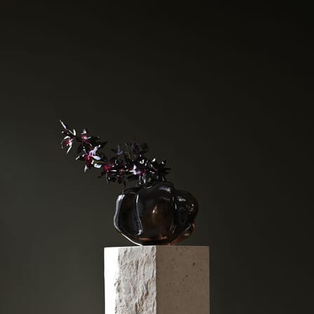 Vase Wabi Medio verre marron / Ø 32,5 x H 28 cm - 101 COPENHAGEN