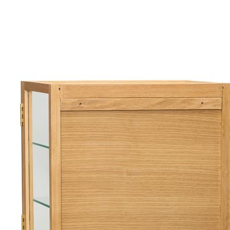 Poetic Small Wall storage natural wood / Utensil - 40 x 40 cm / With Door - HÜBSCH