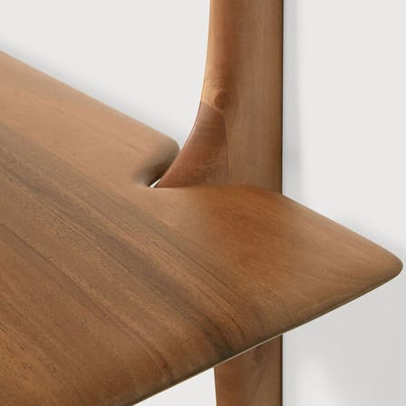 Étagère PI bois naturel / 2 étagères - Acajou massif / L 100 x H 91 cm - Ethnicraft