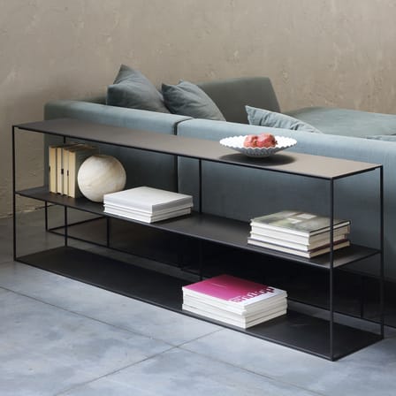 Étagère Slim Irony métal noir / Console - L 180 x H 64 cm - Zeus