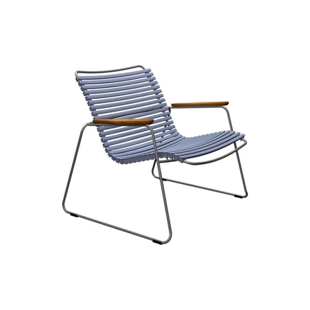 Fauteuil bas Click Roomy Lounge plastique bleu - Houe