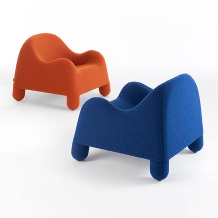 Fauteuil rembourré Gomma tissu bleu / De Pas, D'Urbino, Lomazzi, 1970 - Zanotta