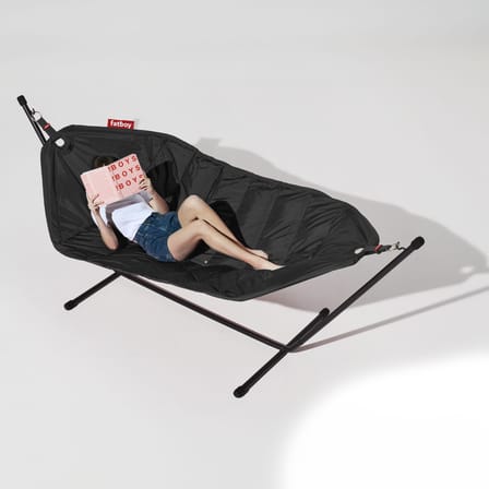 Hamac avec support Headdemock noir / Polyester - Fatboy