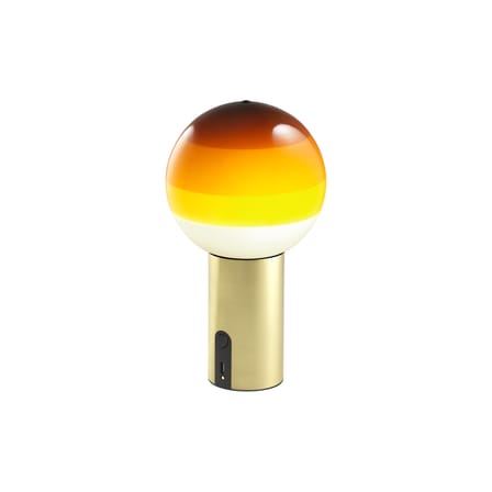 Lampada senza fili ricaricabile Dipping Light LED vetro arancione / H 22,2 cm - Marset