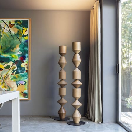 Lampadaire Costantina bois naturel / Ø 40 x H 178 cm - Mogg