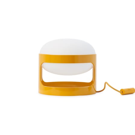 Lampe de table KD28 plastique jaune / Joe Colombo, 1967 - Recyclé - Kartell