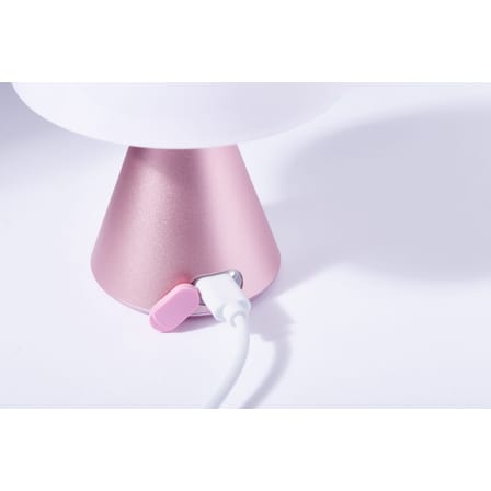 Lampe extérieur sans fil rechargeable Mina Medium LED métal plastique rose / H 11 cm - Lumière colorée - Lexon