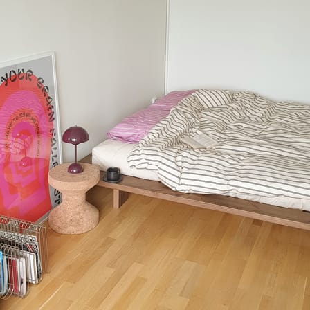 Lit double Japan bois marron / Pour matelas 160 x 200 cm - KARUP