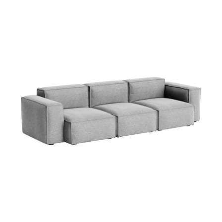 Canapé droit Mags Soft Low Armrest n°1 gris / 3 places - L 278.5 cm - Hay