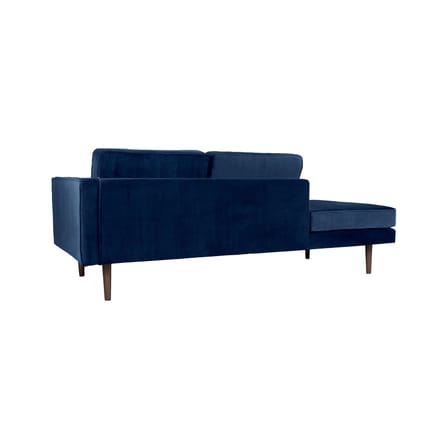 Méridienne Wind tissu bleu / Accoudoir droite - L 200 cm / Velours - BROSTE COPENHAGEN