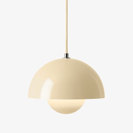 Suspension Flowerpot VP1 métal beige / Ø 23 cm - By Verner Panton, 1968 - &tradition
