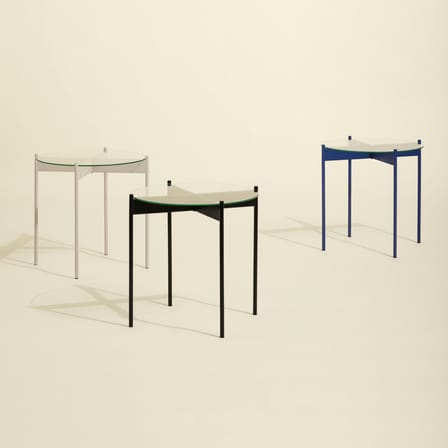 Table d'appoint Beam verre noir / Ø 45 x H 42 cm - HÜBSCH