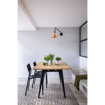 Table rectangulaire New Modern bois noir / 160 x 95 cm - Chêne éco-certifié / 6 à 8 personnes - TIPTOE