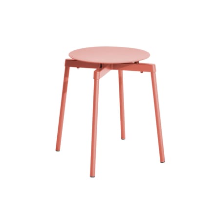 Tabouret empilable Fromme métal rose orange / Aluminium - Petite Friture