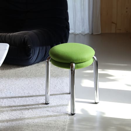 Tabouret rembourré Macaron tissu vert - & klevering