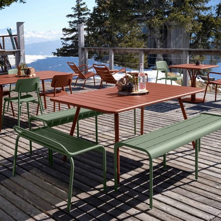 Tavolo rettangolare Luxembourg metallo marrone / 165 x 100 cm - da 6 a 8 persone - Fermob