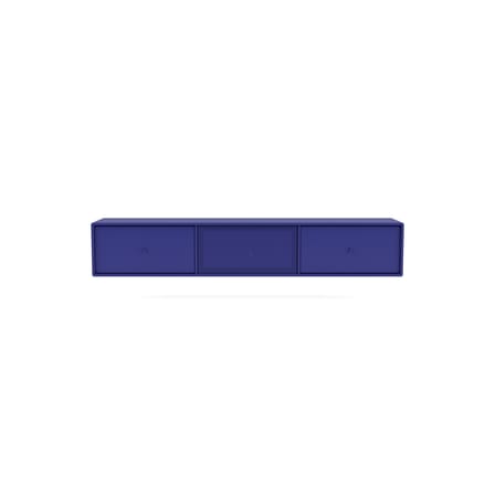 Octave V Wall-mounted TV unit wood blue / W 138 x D 30 x H 24 cm - MONTANA