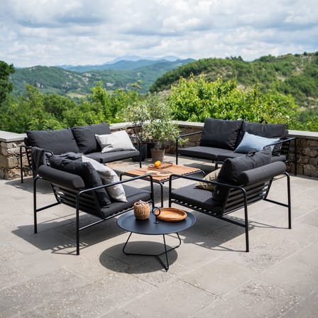 Avon 2-seater outdoor sofa textile beige / L 159 cm - Houe