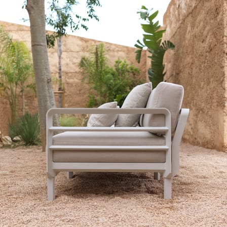 Canapé de jardin modulable Maximo tissu beige / 3 places - L 253.5 cm - NARDI