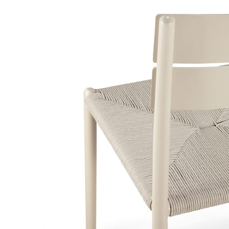Chaise Elin métal beige / Assise corde - Ethnicraft