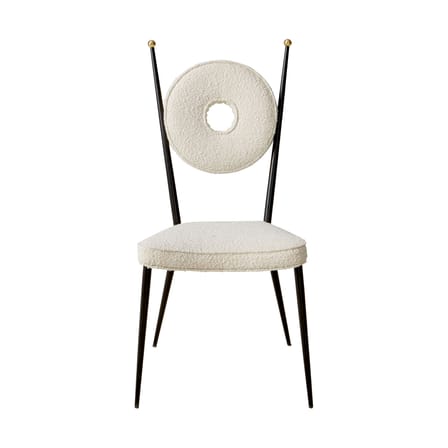 Chaise rembourrée Rondo tissu beige - Jonathan Adler