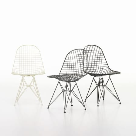 Chaise Wire Chair DKR métal noir / By Charles & Ray Eames, 1951 - Vitra