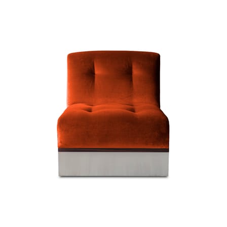 Chauffeuse Stanley tissu rouge / Canapé modulable - Velours / L 65 cm - RED Edition