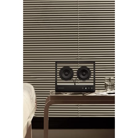 Enceinte Small verre noir / L 26 x H 20 cm - Verre trempé - Transparent Speaker
