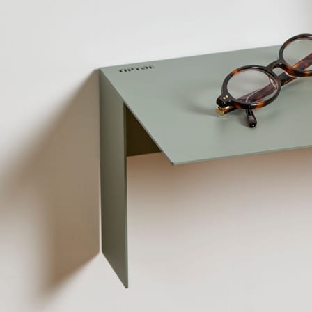 Étagère Pli Floating métal vert / 20 x 20 cm - TIPTOE