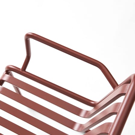 Fauteuil de repas Palissade Cantilever métal rouge / Small - Hay