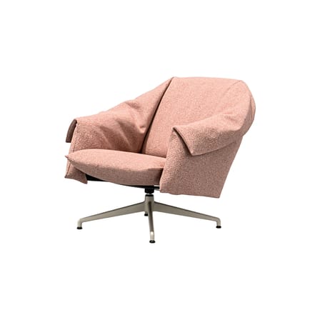 Fauteuil pivotant Bascule Lowback tissu orange / Mécanisme d’inclinaison - Piètement 4 branches - Vitra