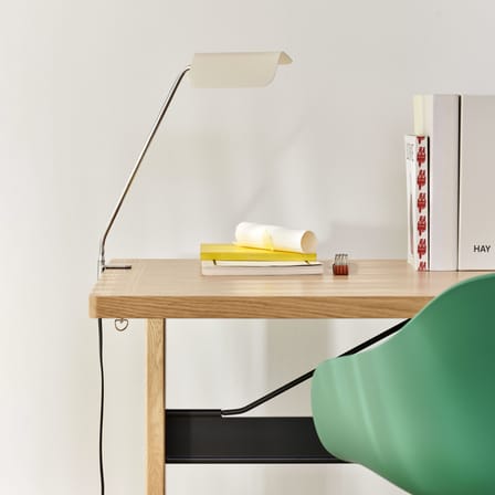 Lampe de bureau Apex Desk Clip métal blanc / Base étau - Orientable / H 43 cm - Hay