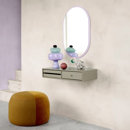 Miroir mural Colour Frame - Look bois violet / 46,8 x 69,6 cm - MONTANA