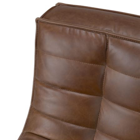 Divano destro N701 pelle marrone / 2 posti - L 140 cm - Ethnicraft